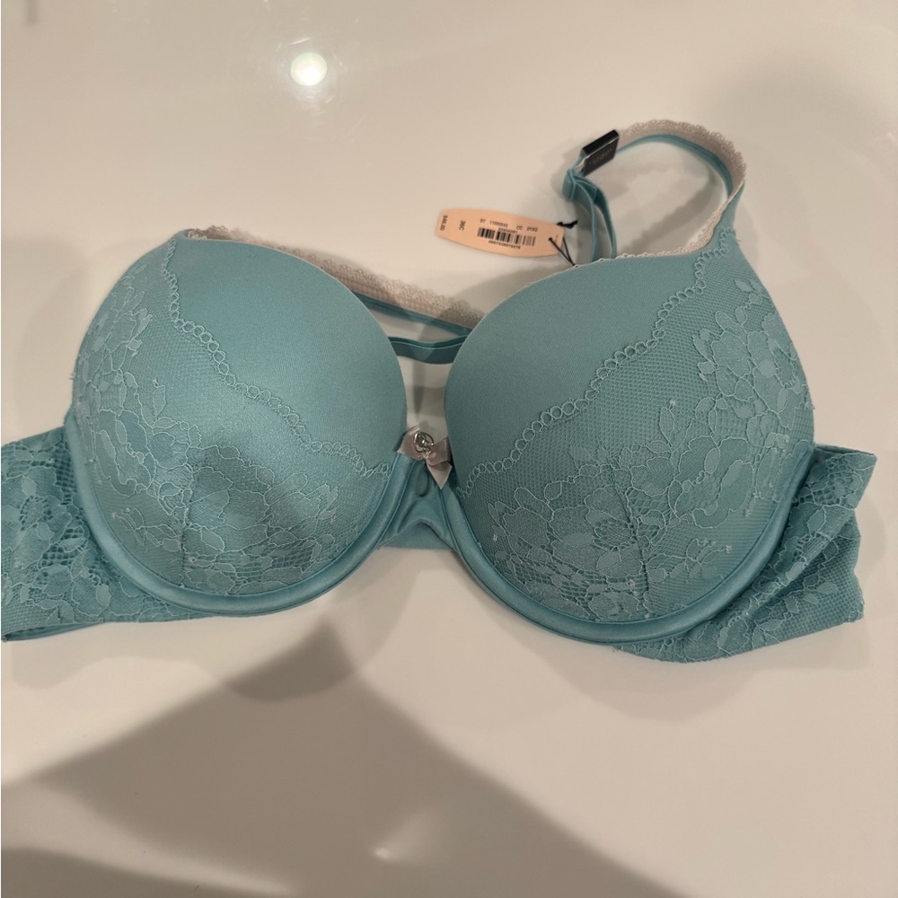 Victoria's Secret Light Teal Lace Push-Up Bra